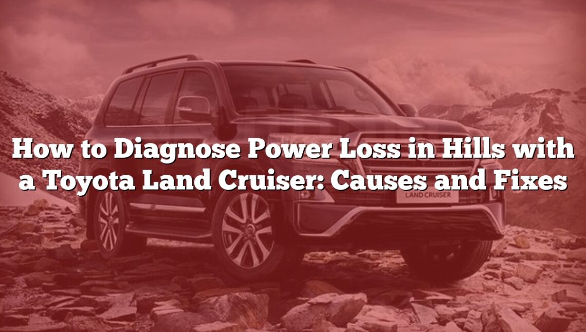How to Diagnose Power Loss in Hills with a Toyota Land Cruiser: Causes and Fixes