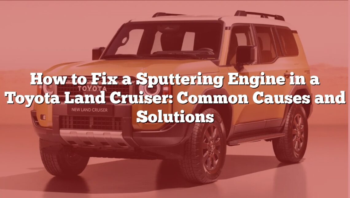 How to Fix a Sputtering Engine in a Toyota Land Cruiser: Common Causes and Solutions