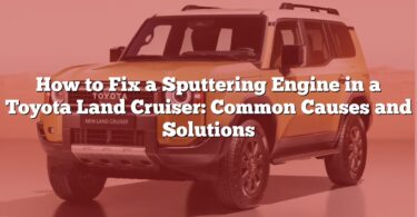 How to Fix a Sputtering Engine in a Toyota Land Cruiser: Common Causes and Solutions
