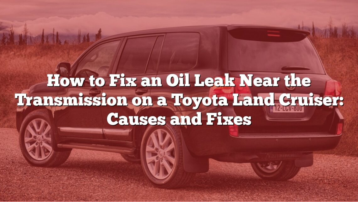 How to Fix an Oil Leak Near the Transmission on a Toyota Land Cruiser: Causes and Fixes