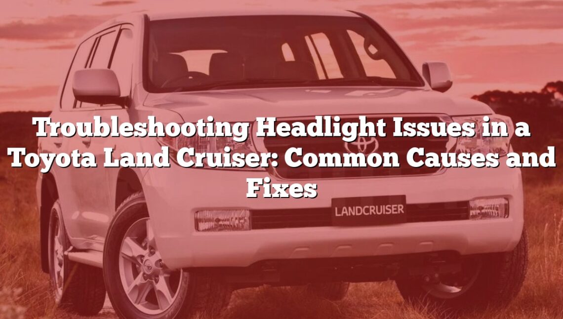 Troubleshooting Headlight Issues in a Toyota Land Cruiser: Common Causes and Fixes