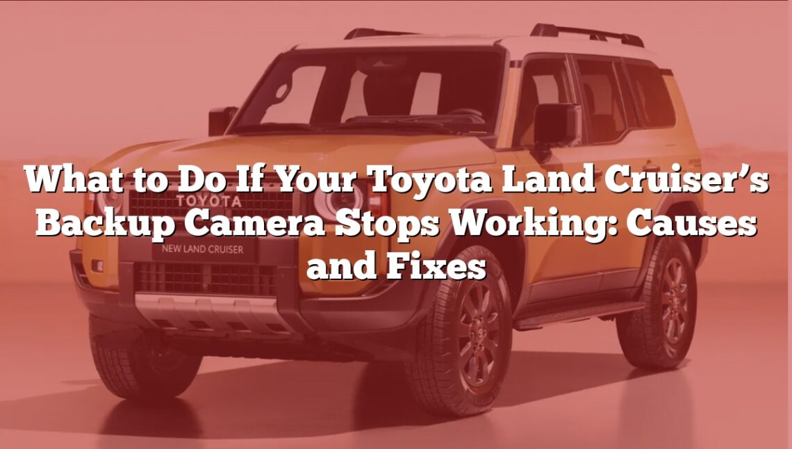What to Do If Your Toyota Land Cruiser’s Backup Camera Stops Working: Causes and Fixes
