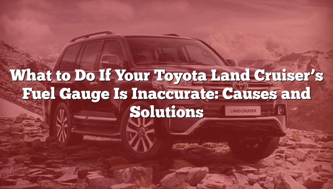 What to Do If Your Toyota Land Cruiser’s Fuel Gauge Is Inaccurate: Causes and Solutions