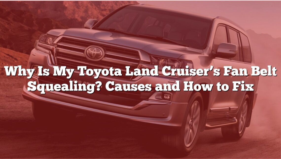 Why Is My Toyota Land Cruiser’s Fan Belt Squealing? Causes and How to Fix